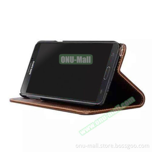 Hot Selling Flip Genuine Leather Case Cover for Samsung Galaxy Note 5